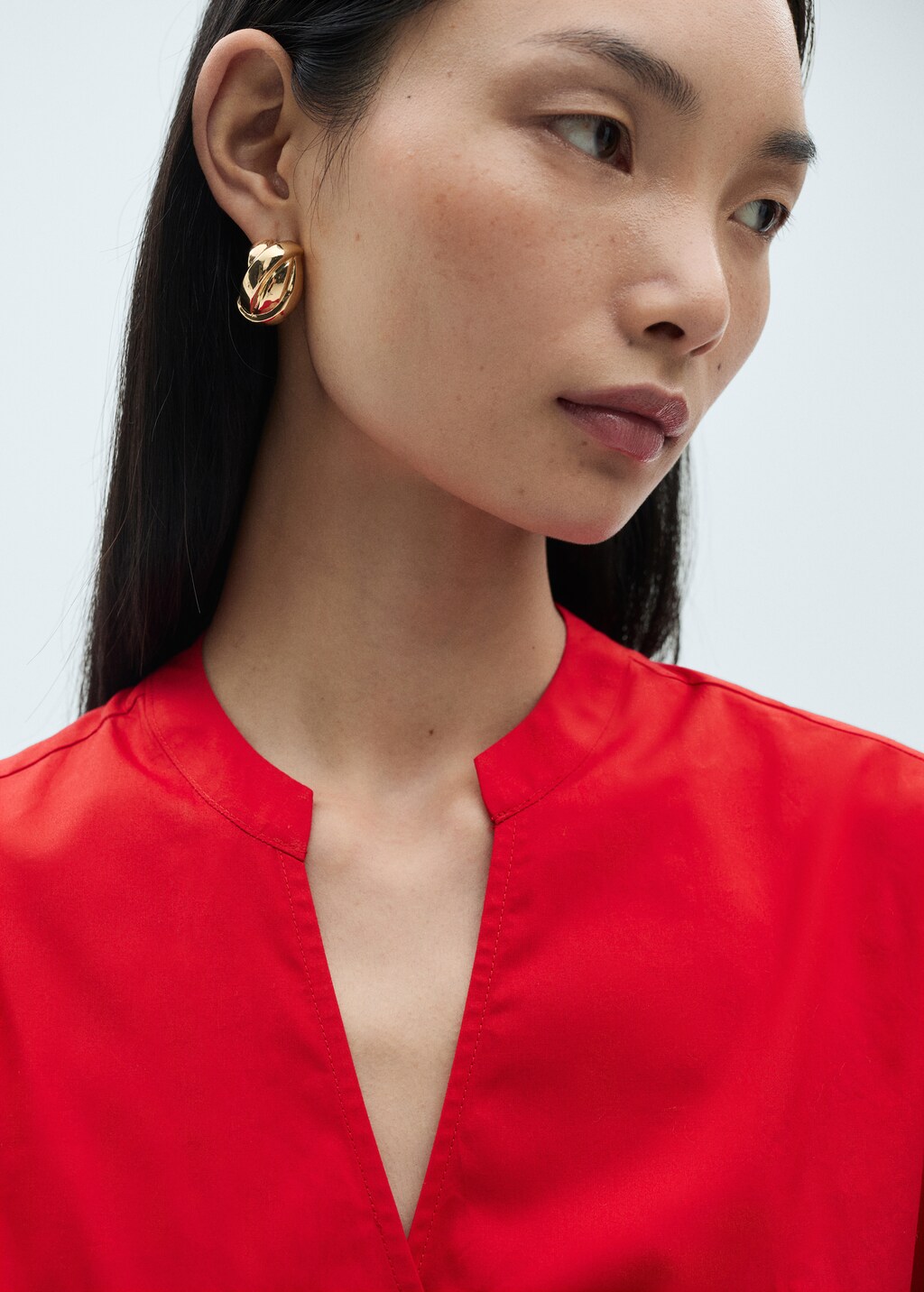 Cotton wrap dress - Blue