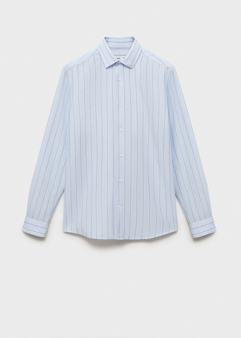 Linen pinstripe shirt - Khaki