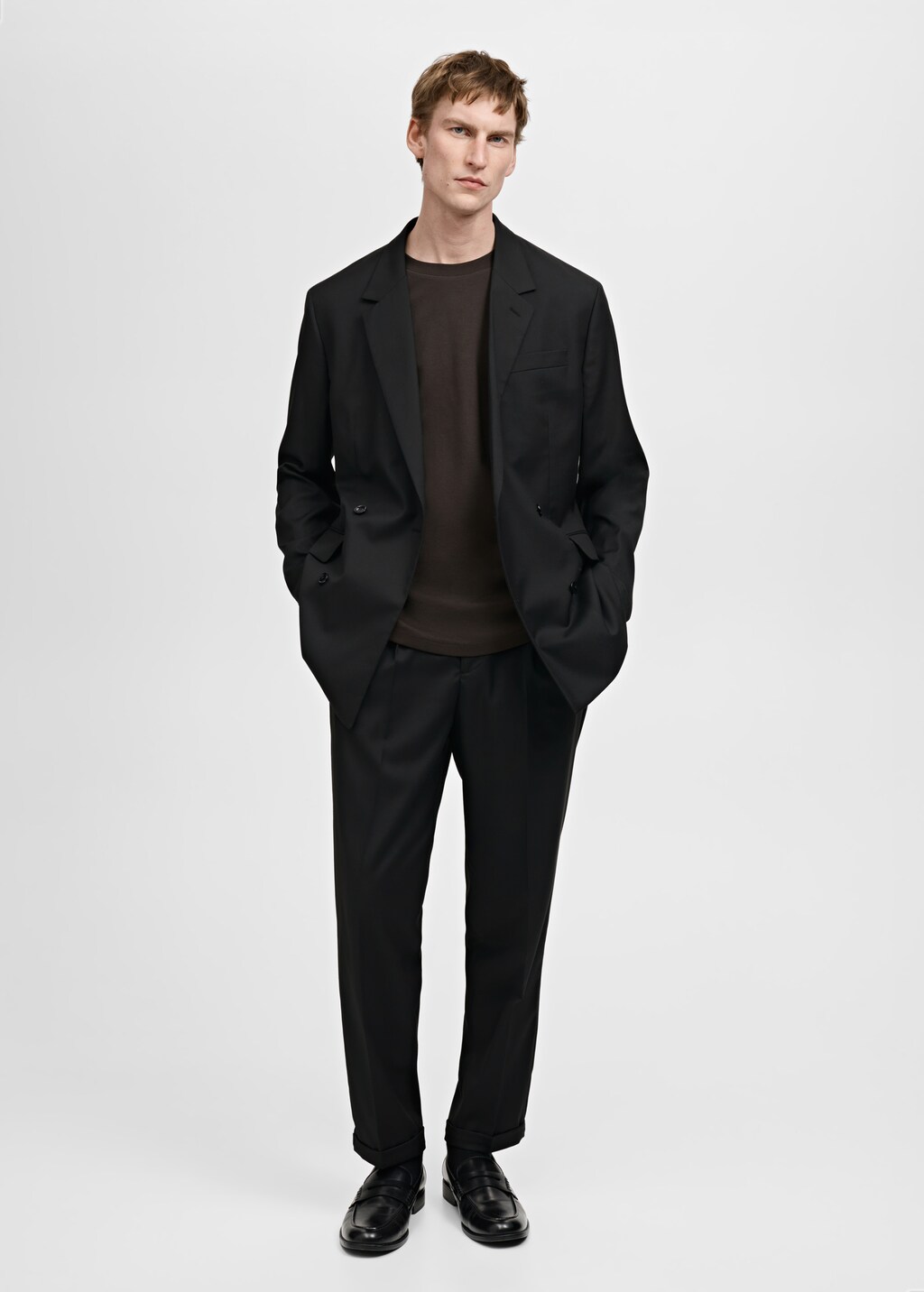 Boston regular-fit suit trousers - Black
