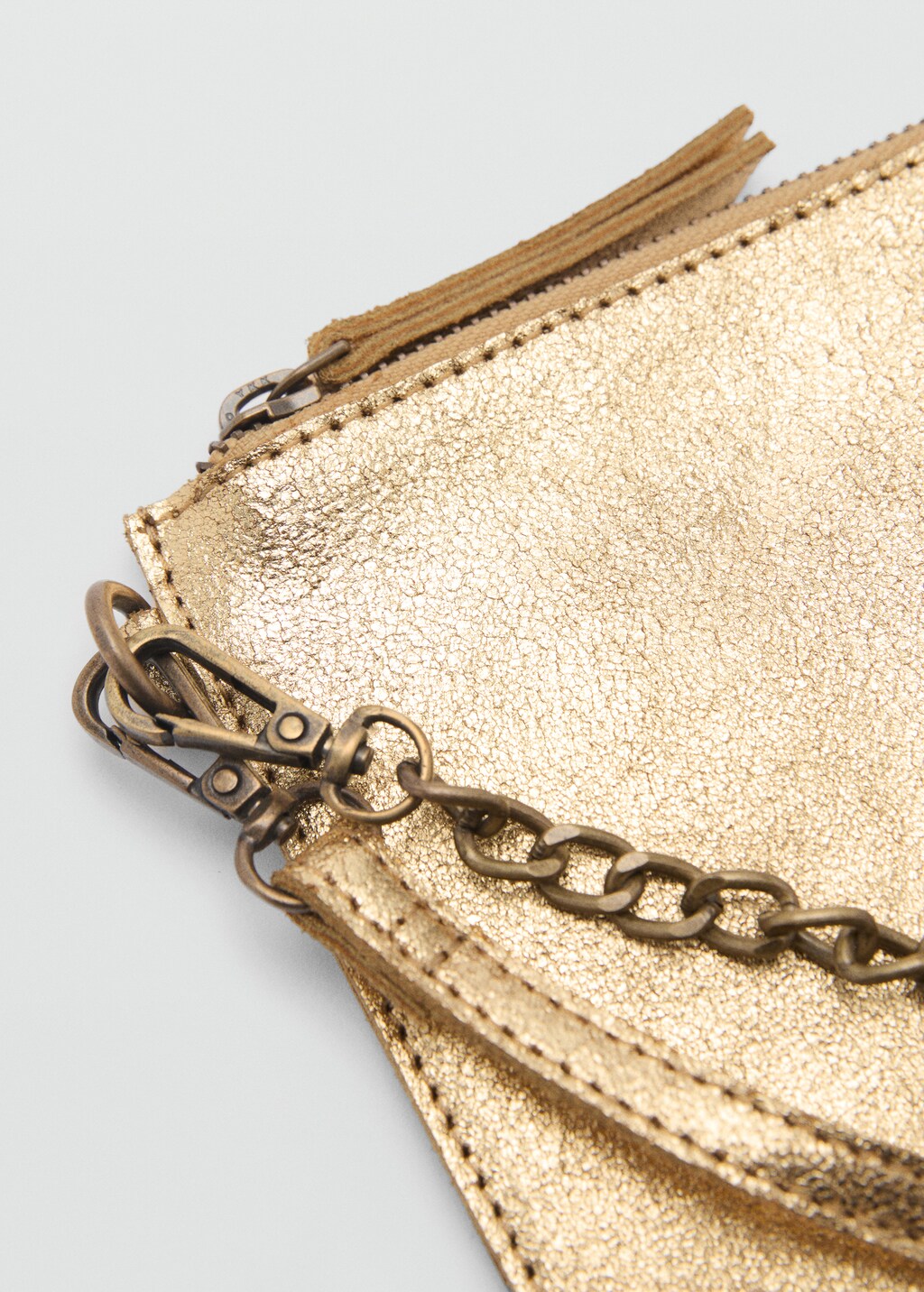Leather metallic bag - Gold