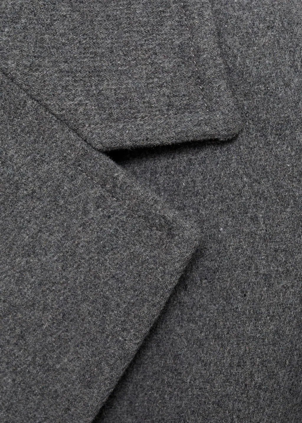 Double-breasted midi wool coat - Black