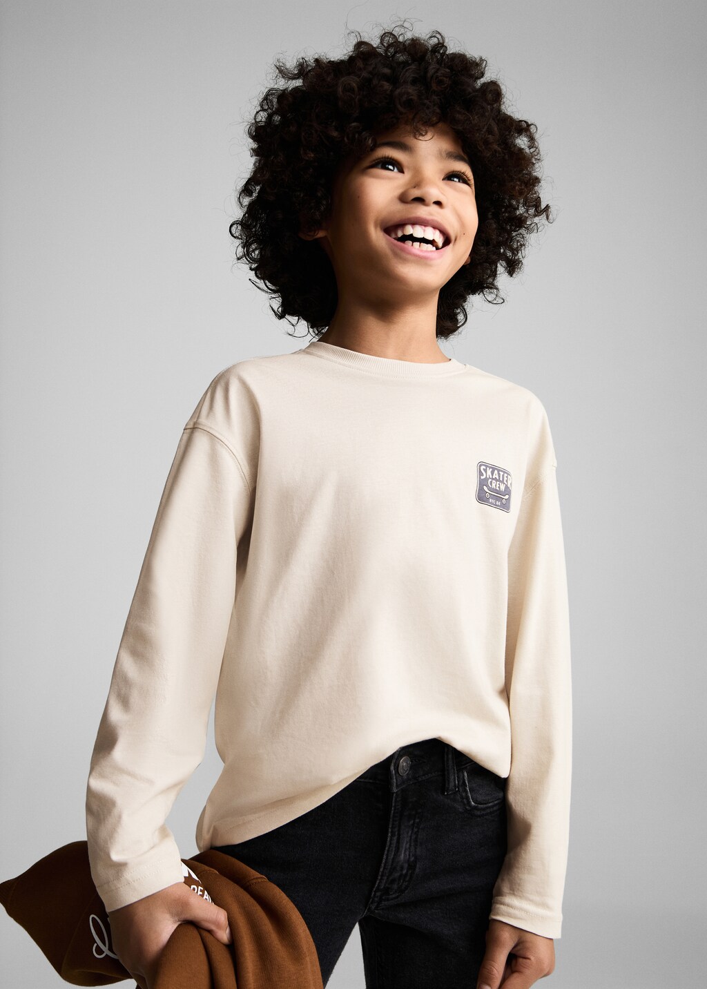 Printed cotton-blend t-shirt - Ice Grey