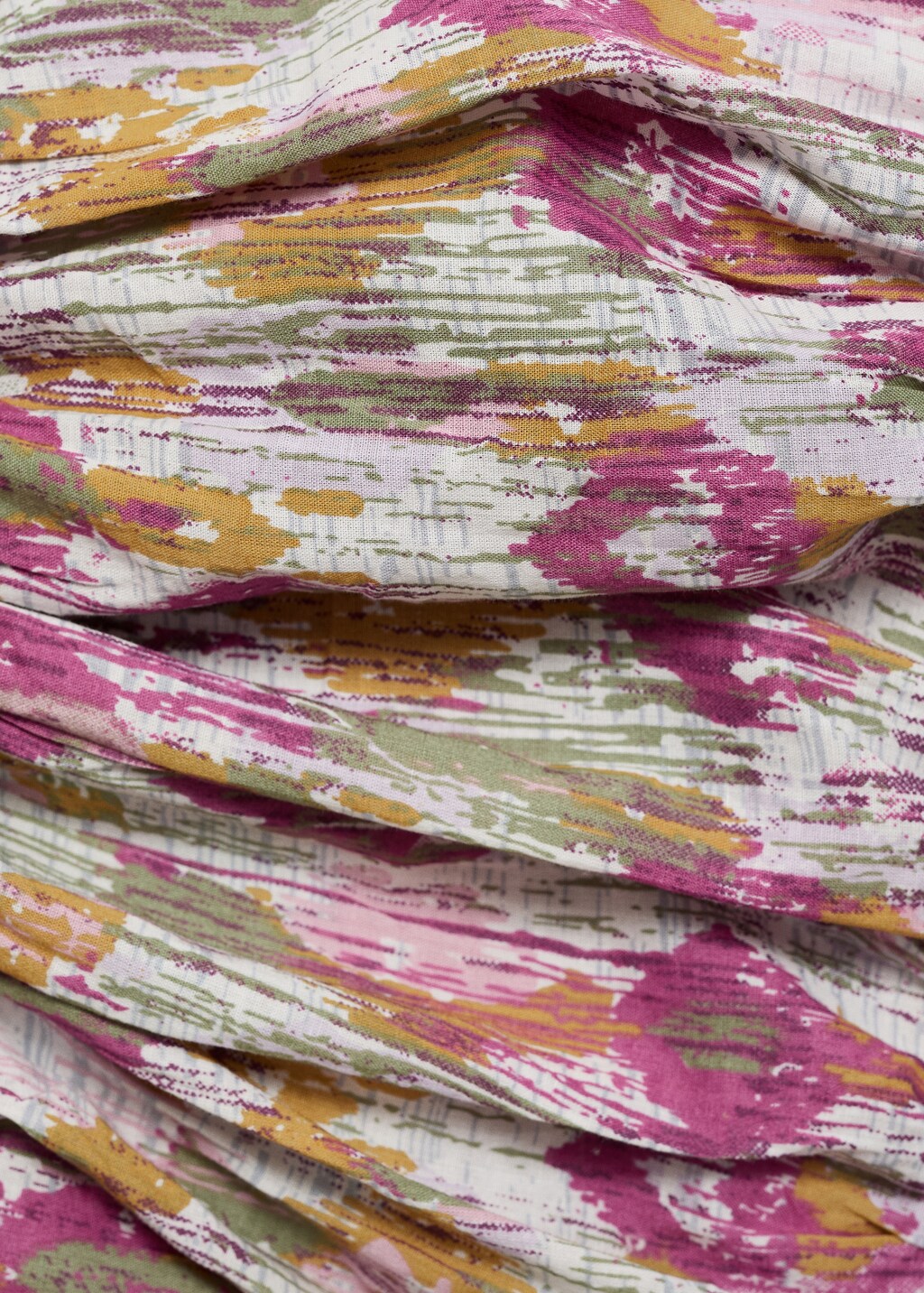 Ruched cotton top - Pink