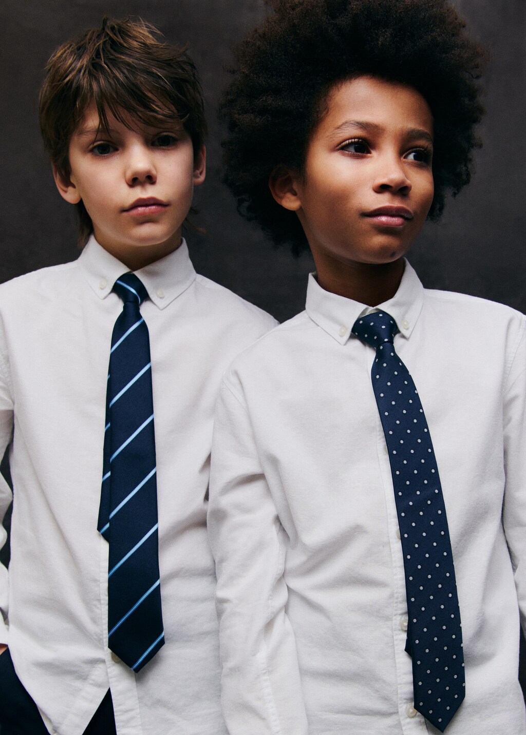 Polka-dot patterned tie - Dark Navy