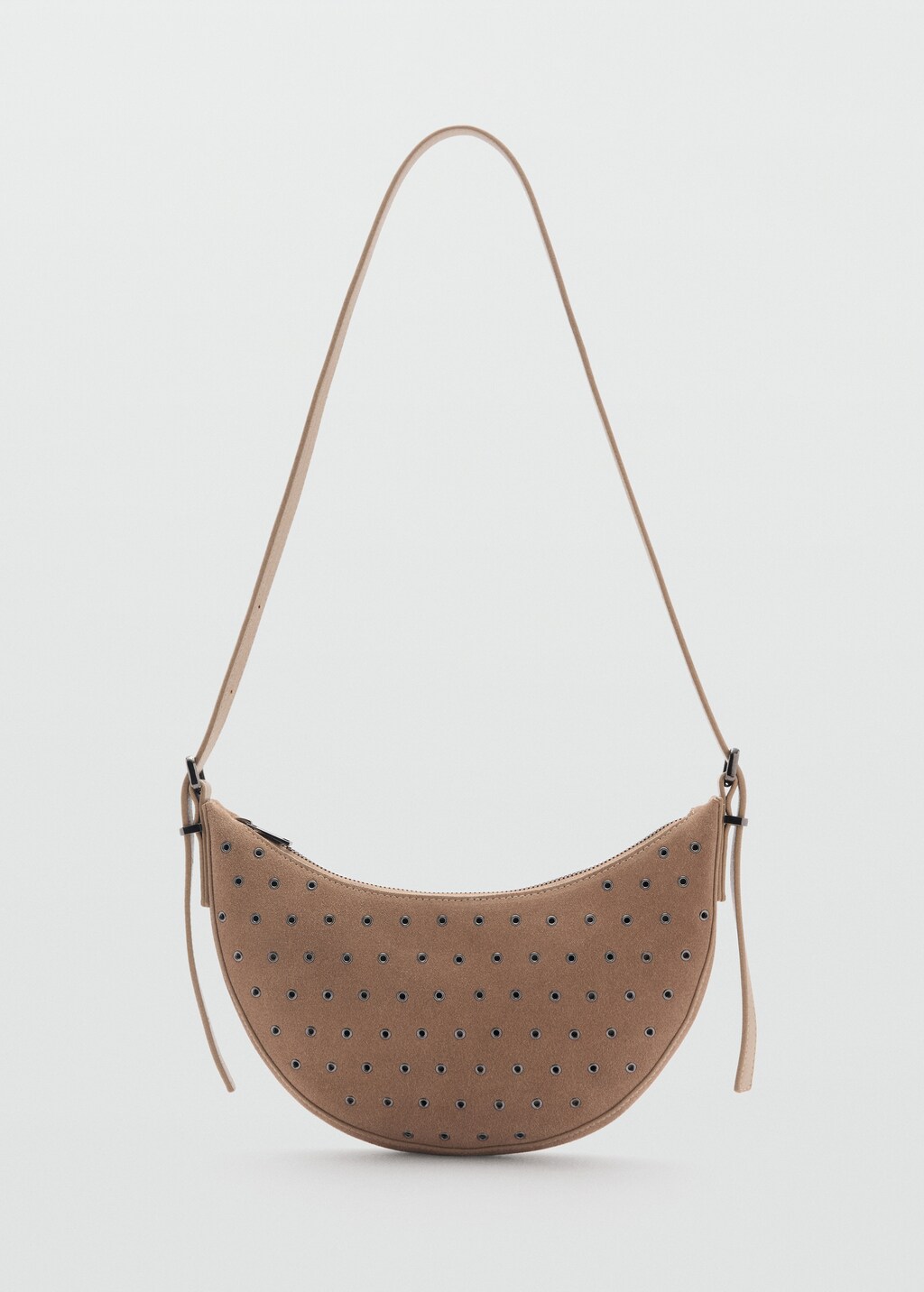 Oval leather bag - Light/Pastel Brown
