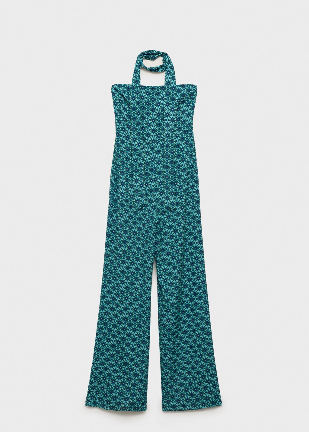 Long printed jumpsuit - Turquoise