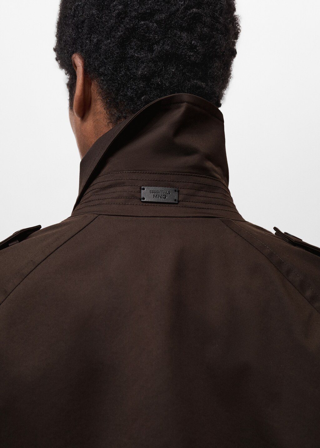 Water-repellent belted trench coat - Night Blue