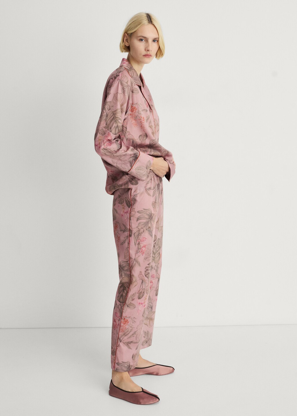 Tropical-print pyjama trousers - Green