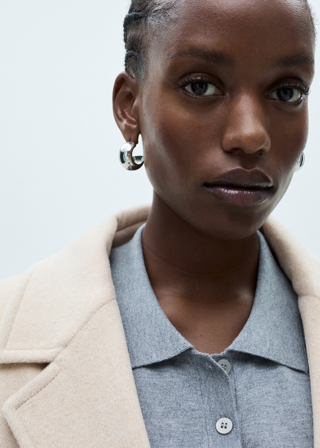 Double-breasted wool coat - Dark Navy