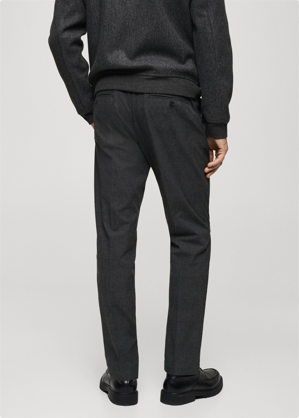 Regular-fit flannel trousers - Light Heather Grey