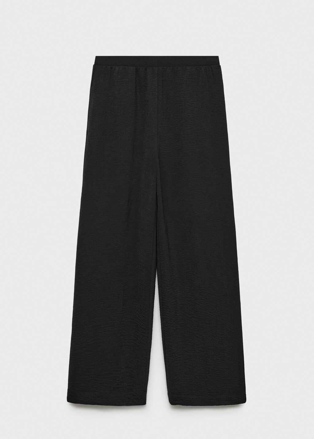 Straight knitted trousers - Black