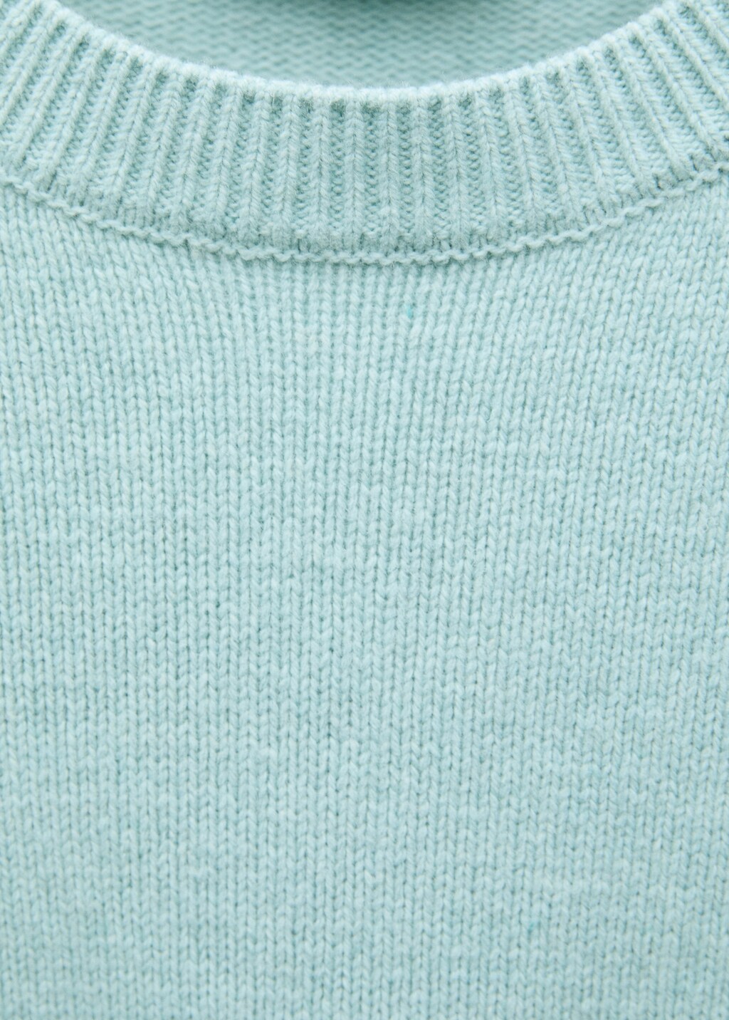 Rounded neck wool sweater - Chocolate