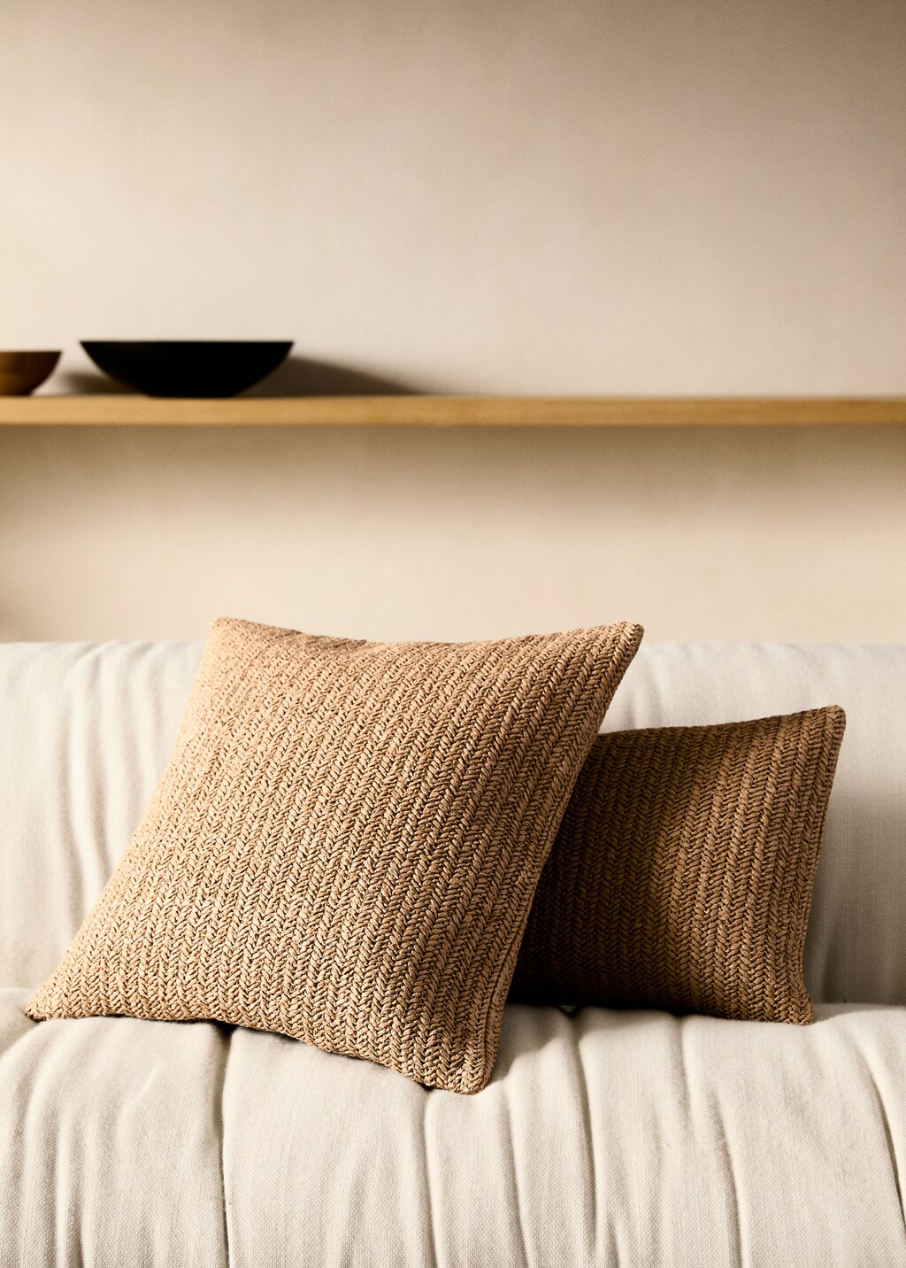 Cushion case straw - Sand