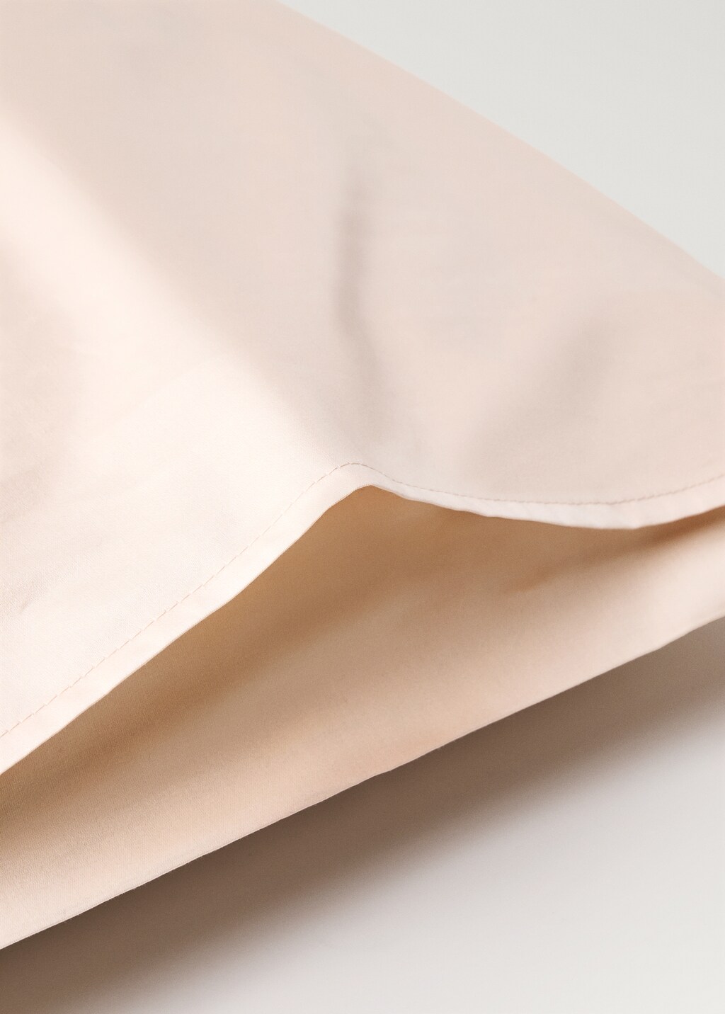 600-thread count satin cotton pillowcase, 50x75 cm - Light/Pastel Grey