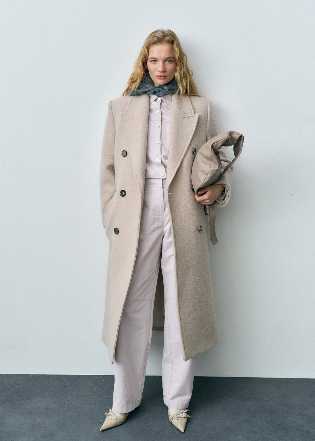 Gathered denim jacket - Lilac