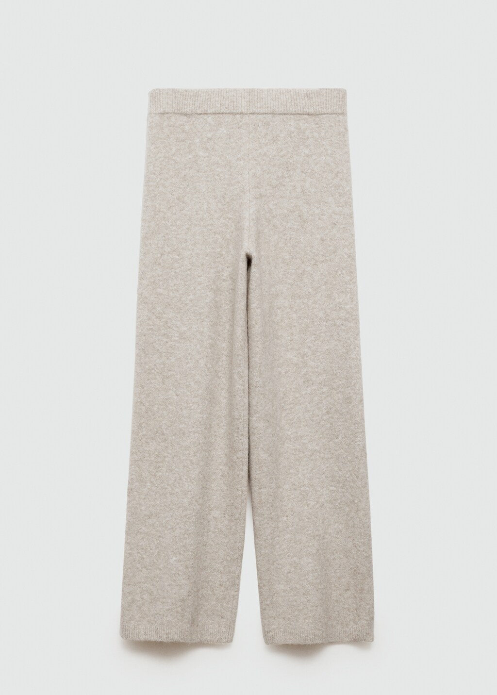 Straight knitted trousers - Brown