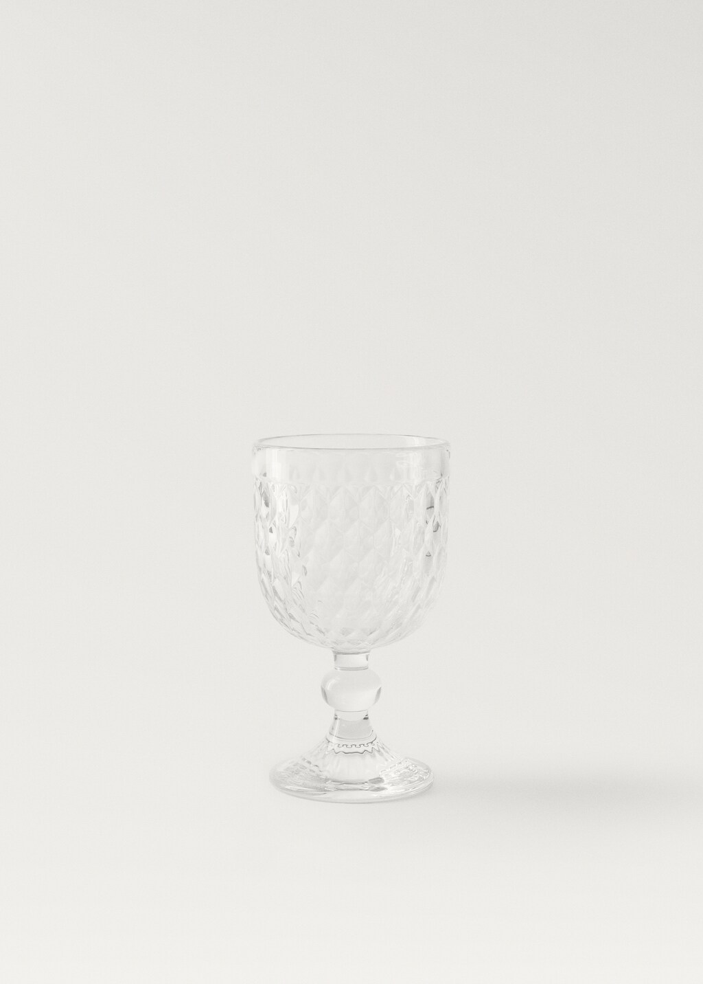 Glass with geometric embossed design - Ice Grey