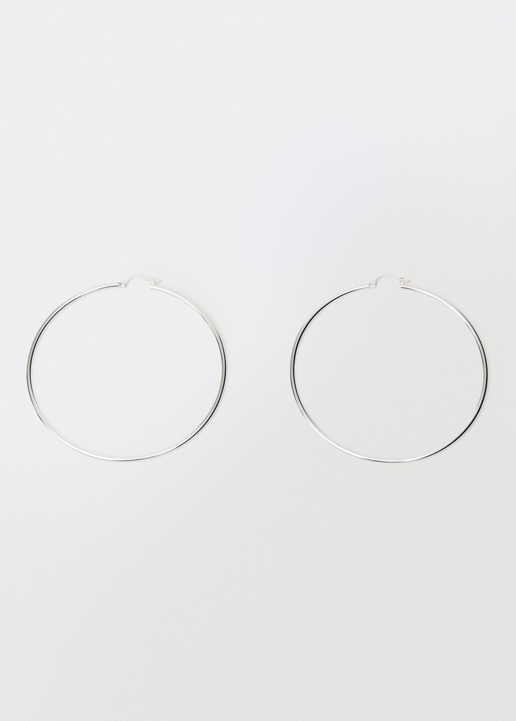 Thin hoop earrings - Silver