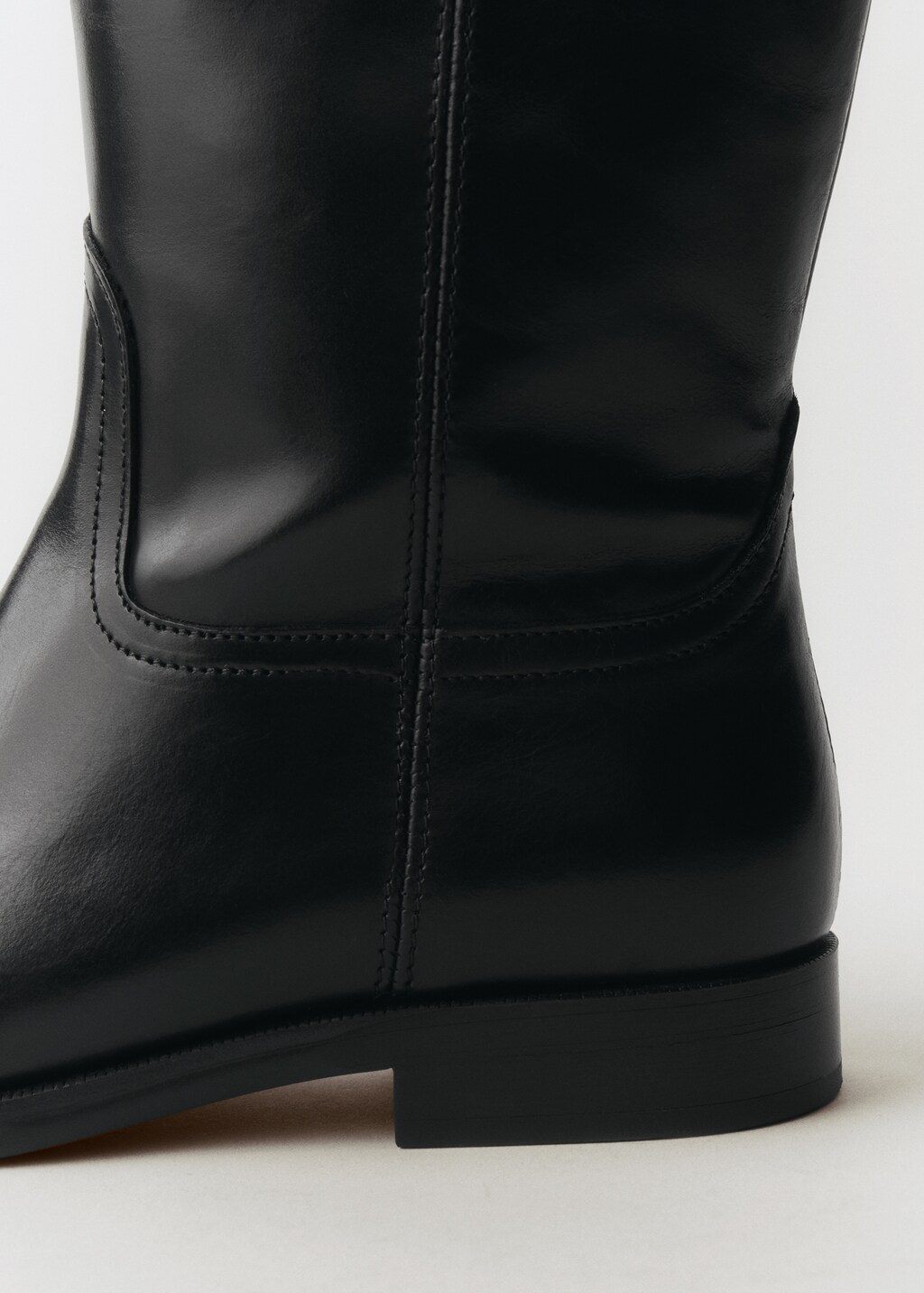 Buckles leather boots - Black