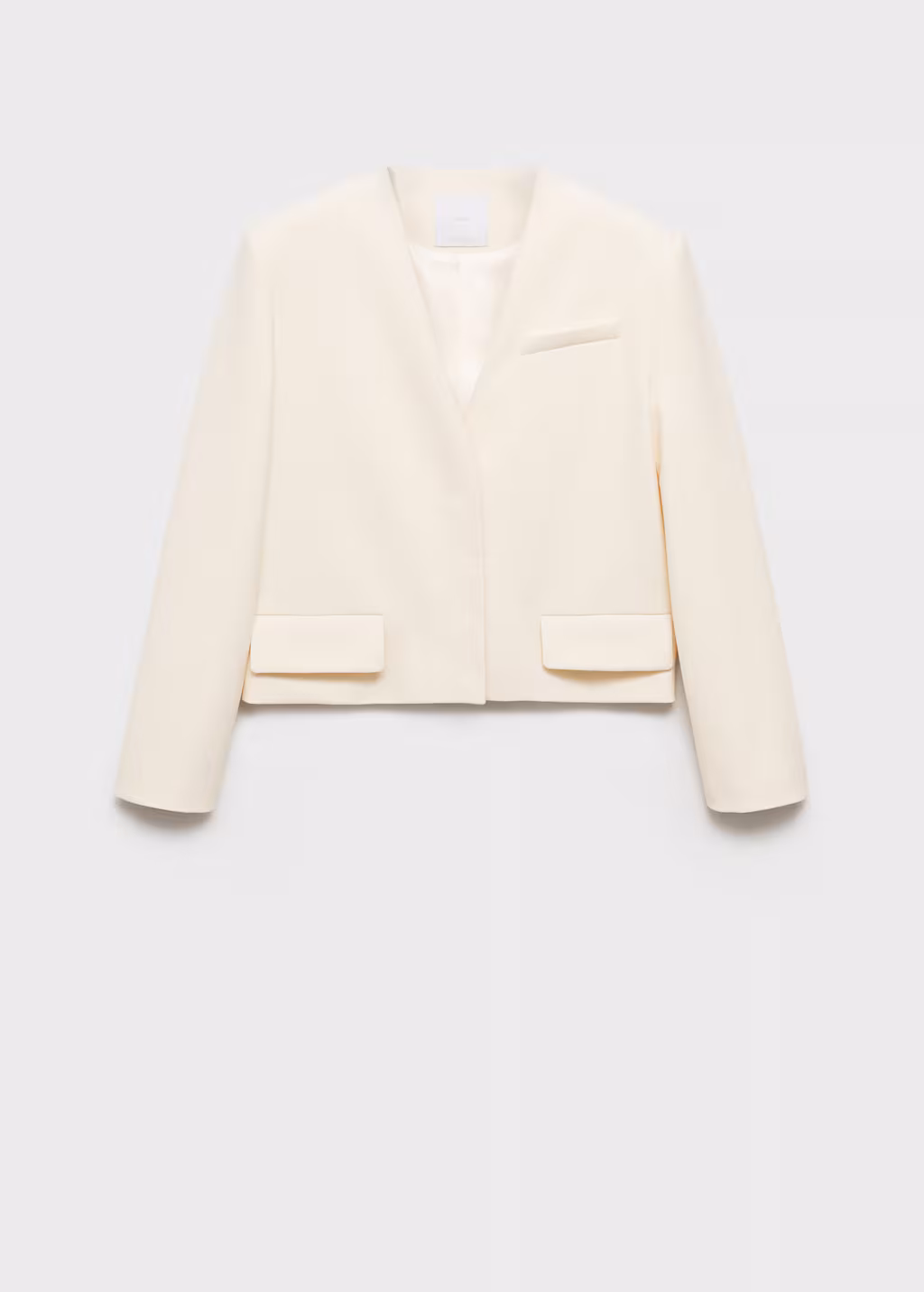 Structured cropped jacket - Off White