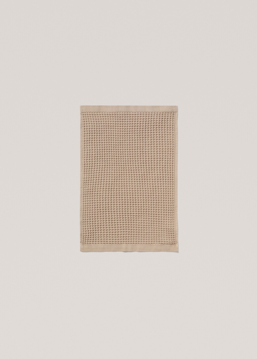 100% cotton waffle bath towel 30x50cm - Ecru