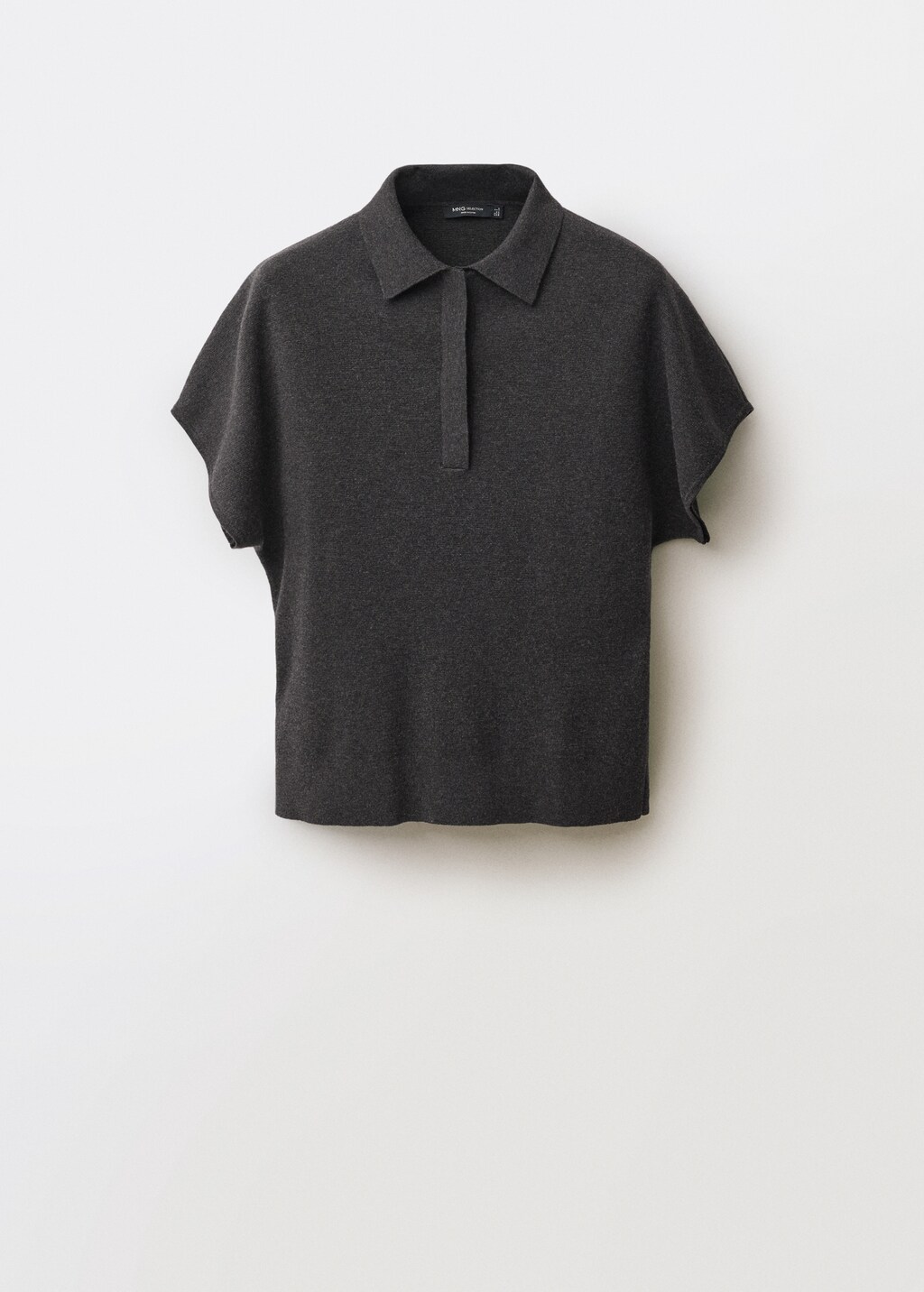 Wool-blend polo-neck sweater - Charcoal