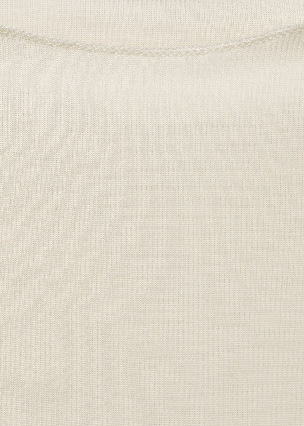 Perkins-neck long-sleeved t-shirt - Ecru