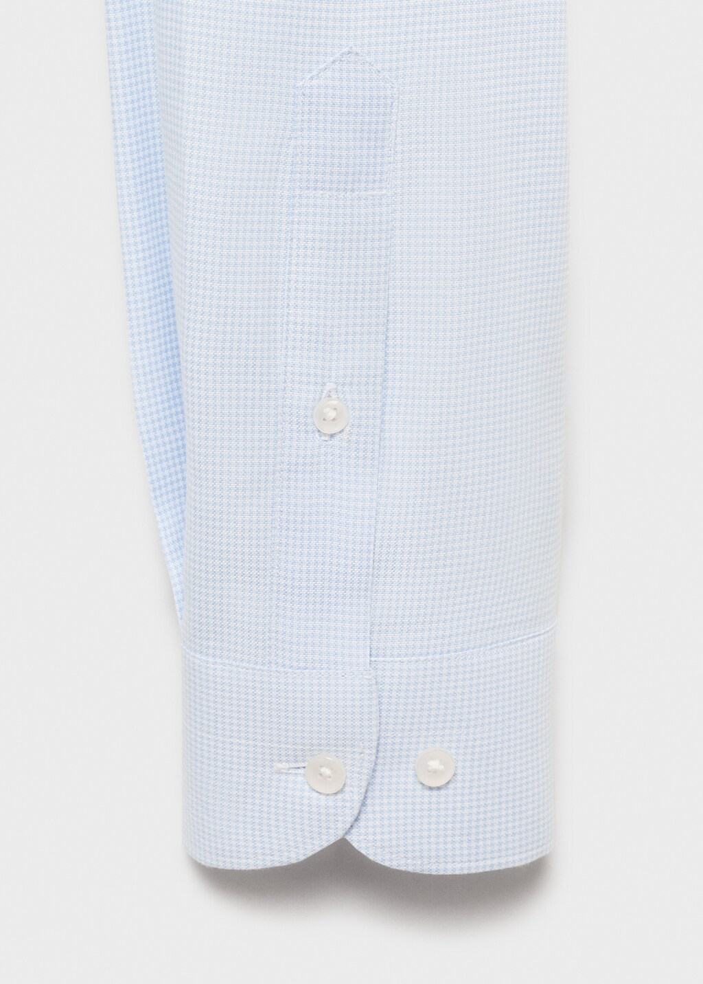 Slim-fit micro-print twill suit shirt - Sky Blue