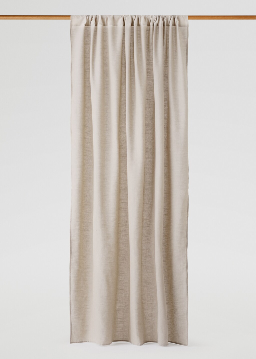 Medium-opacity cotton curtain - White