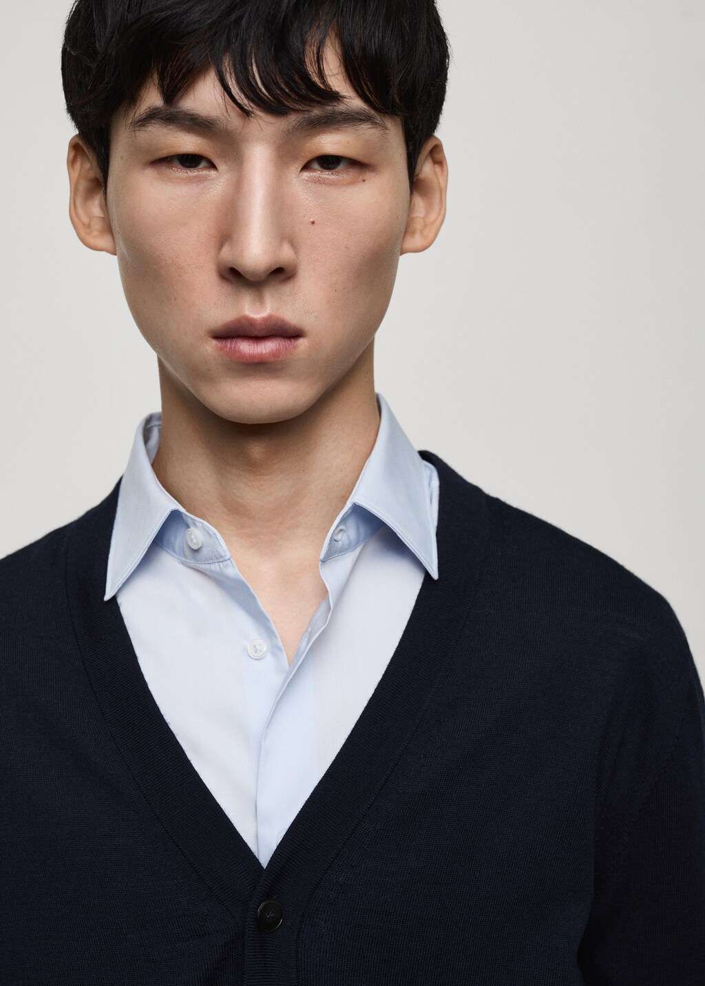 100% merino wool cardigan - Black