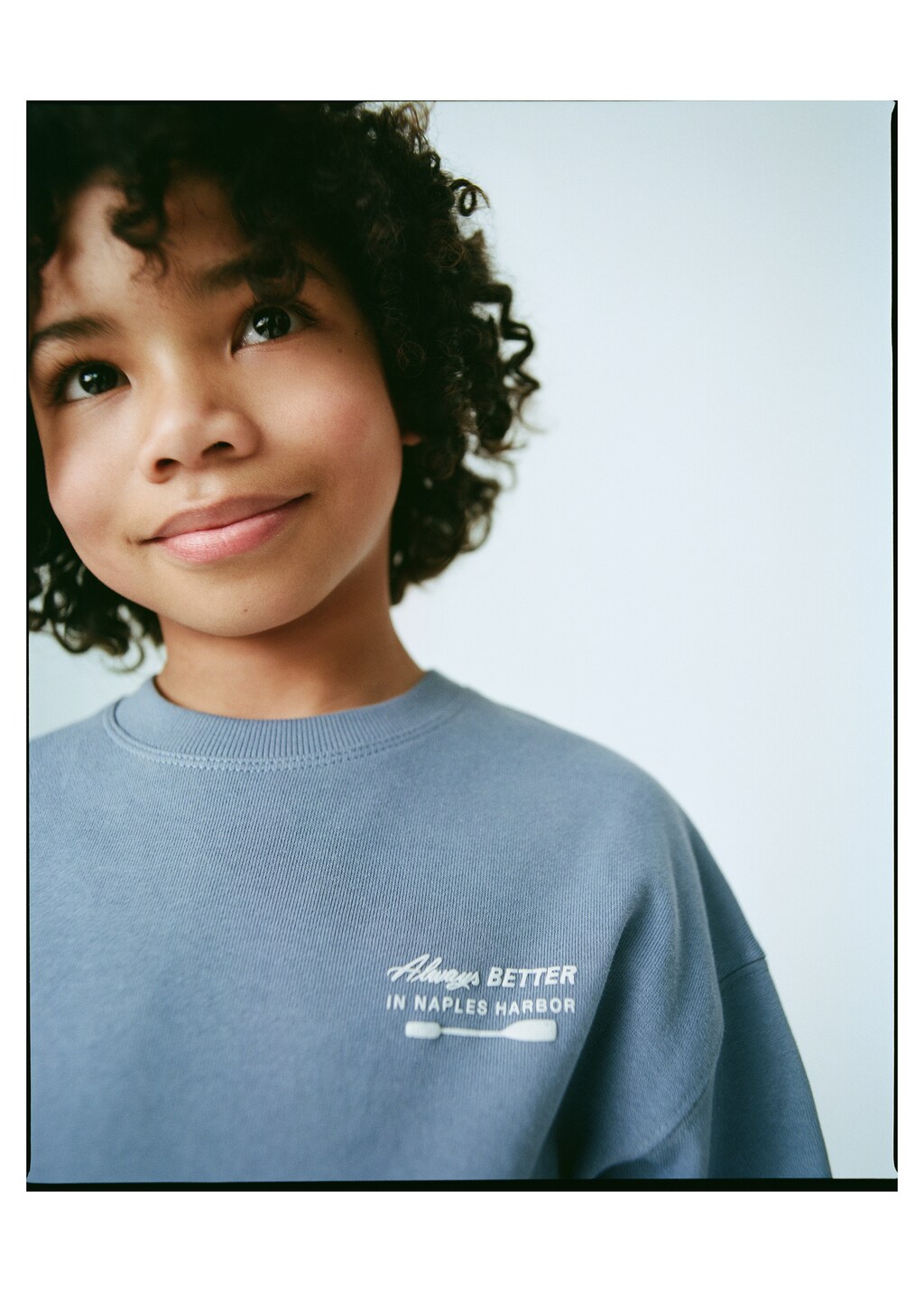 Printed cotton sweatshirt - Blue