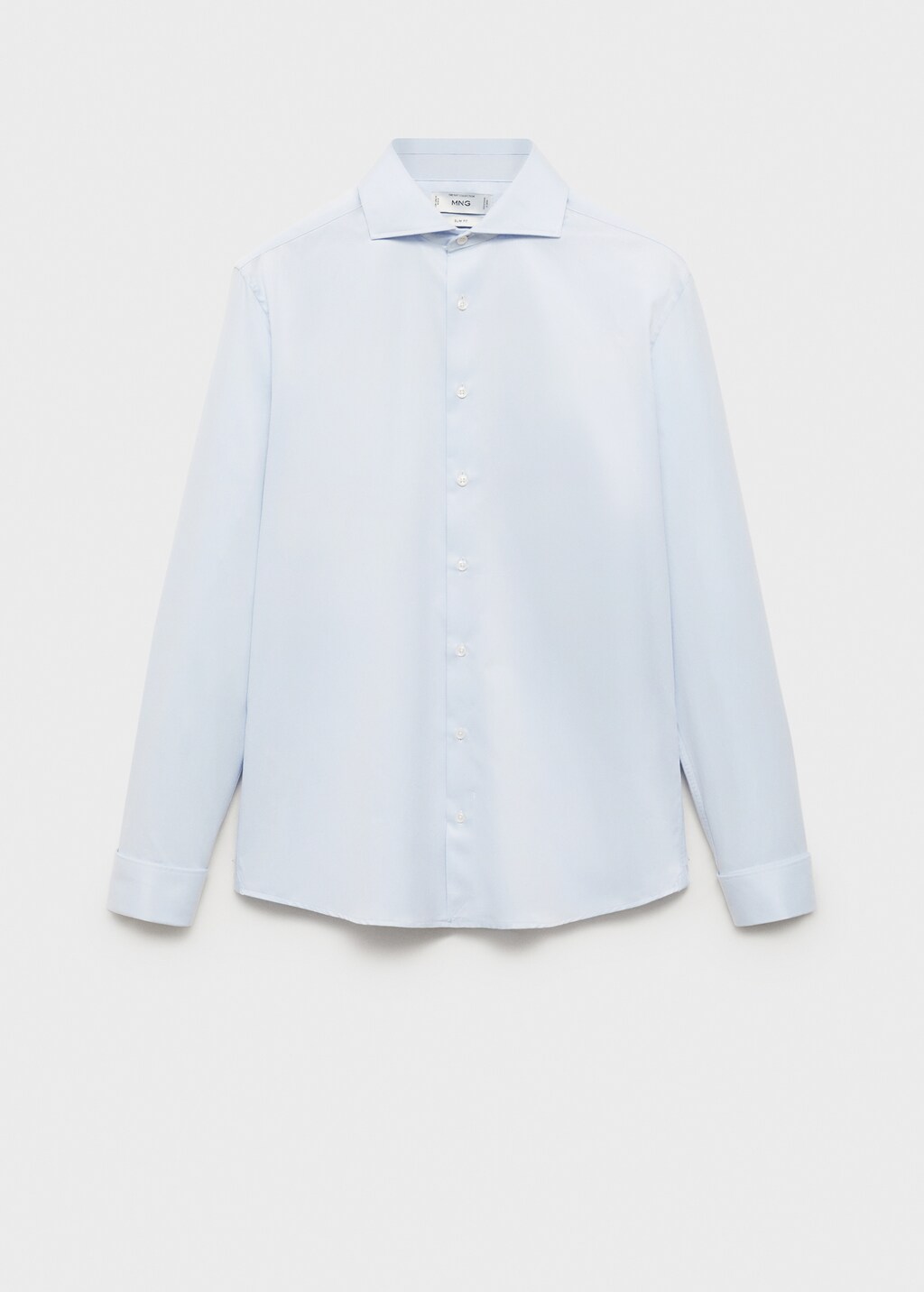 Slim-fit twill fabric suit with shirt cufflinks - White