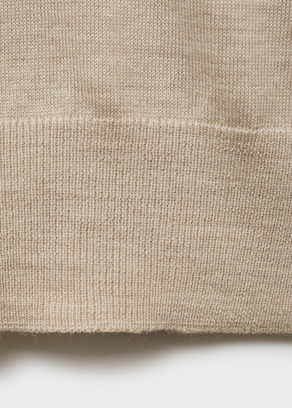 100% merino wool perkins-neck sweater with zip - Black