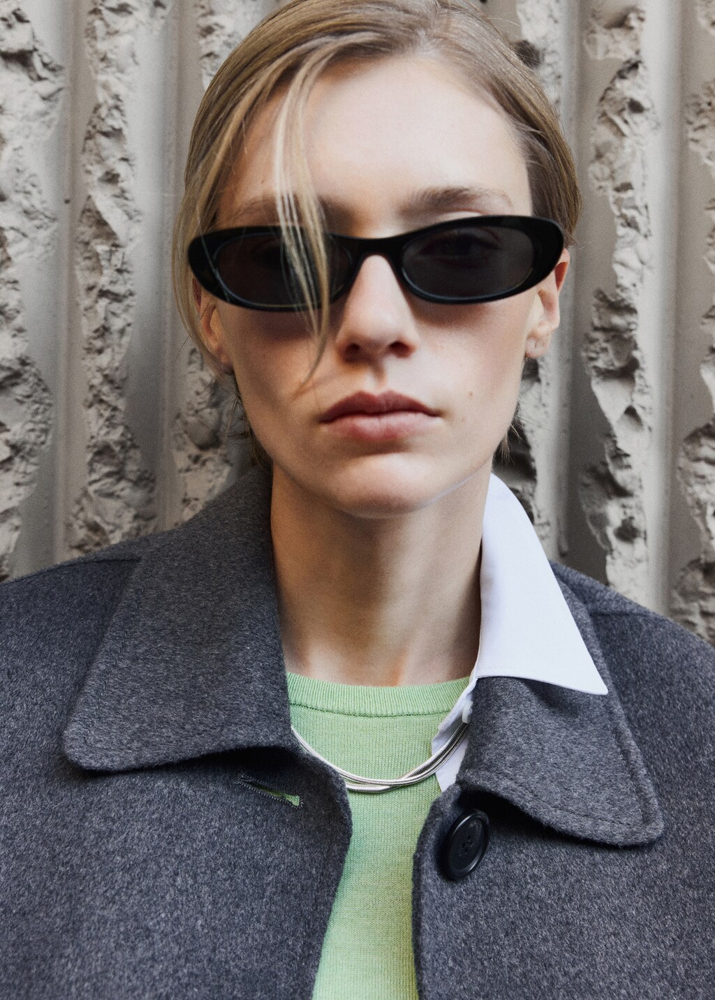 Textured double necklace - Gold