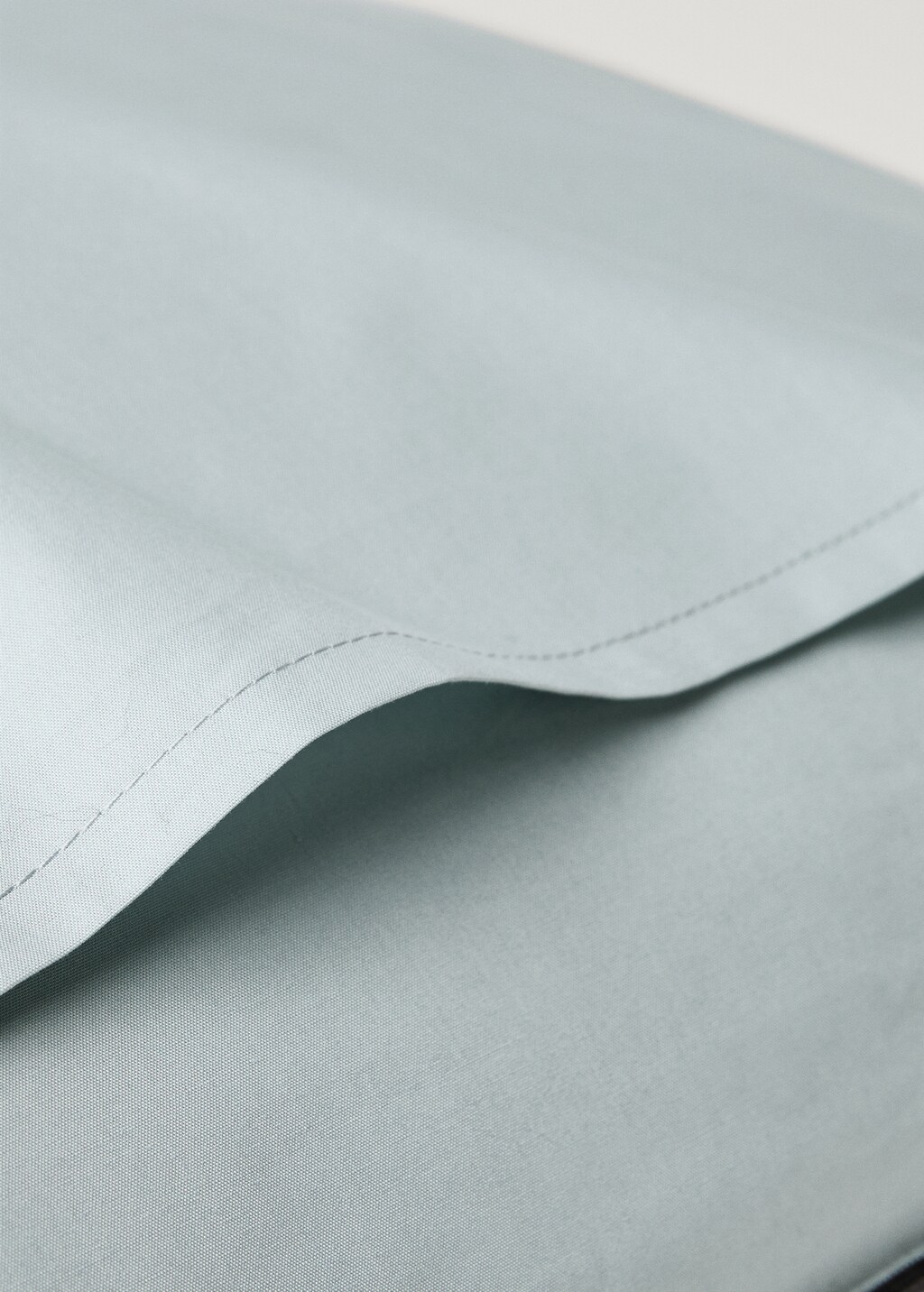 Reversible cotton percale pillowcase, 60x60 cm - Caramel