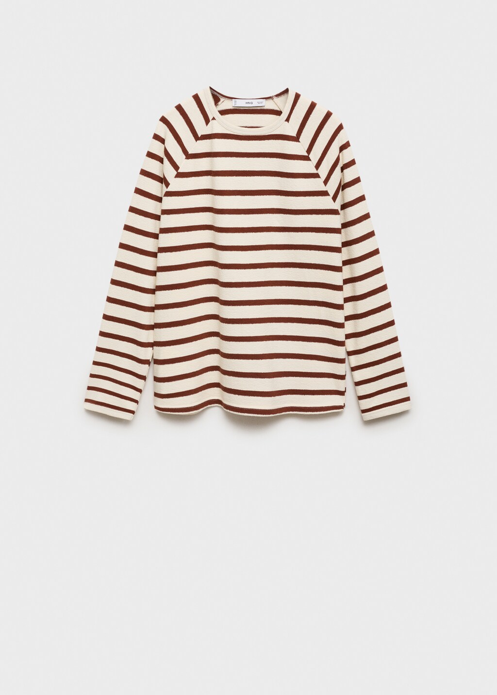 Striped round-neck sweatshirt - Navy