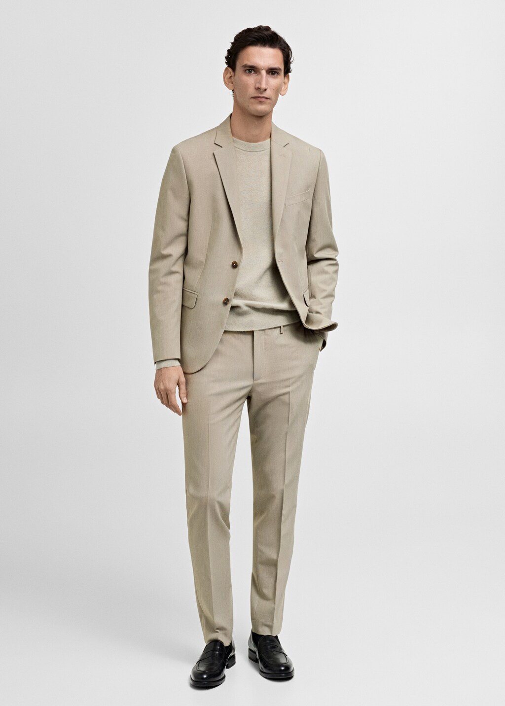 Stretch fabric super slim-fit suit trousers - Sky Blue