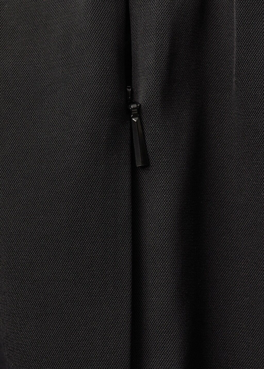 Straight gathered skirt - Black