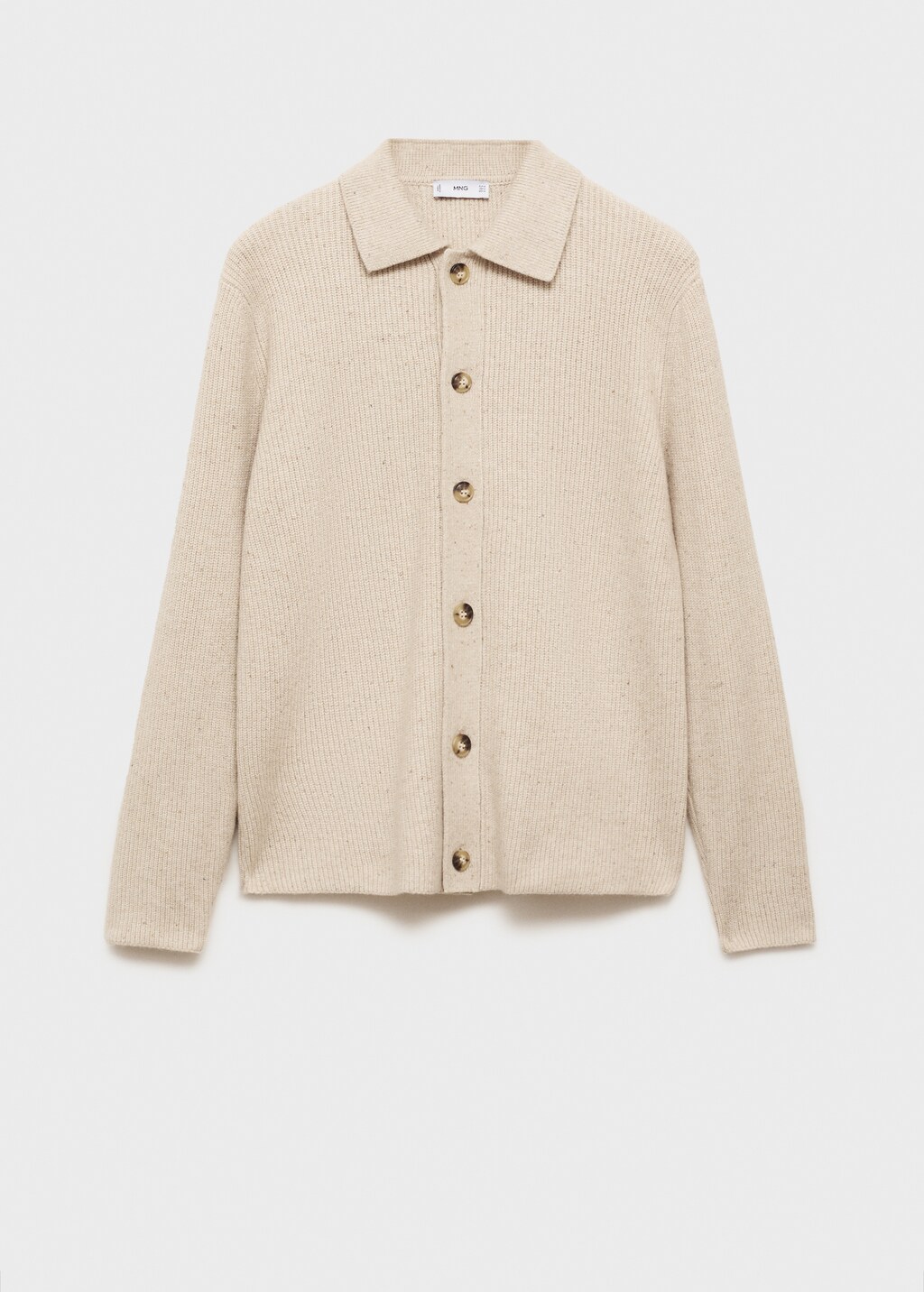 Ribbed knit cardigan - Light/Pastel Grey