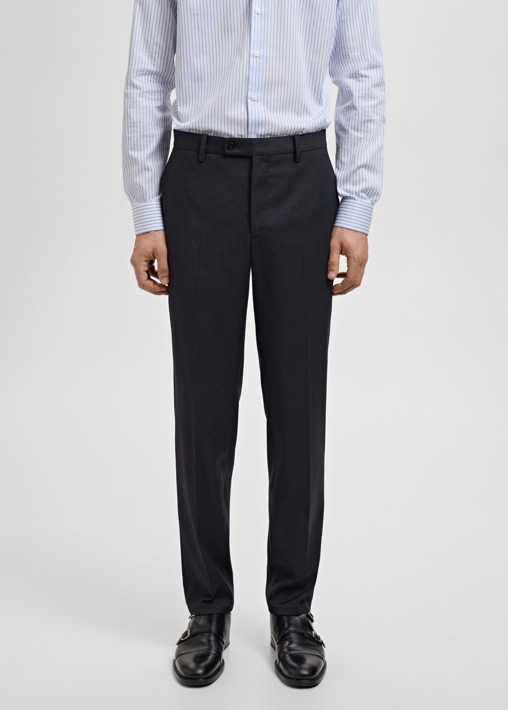 Monaco slim-fit suit trousers - Dark Navy