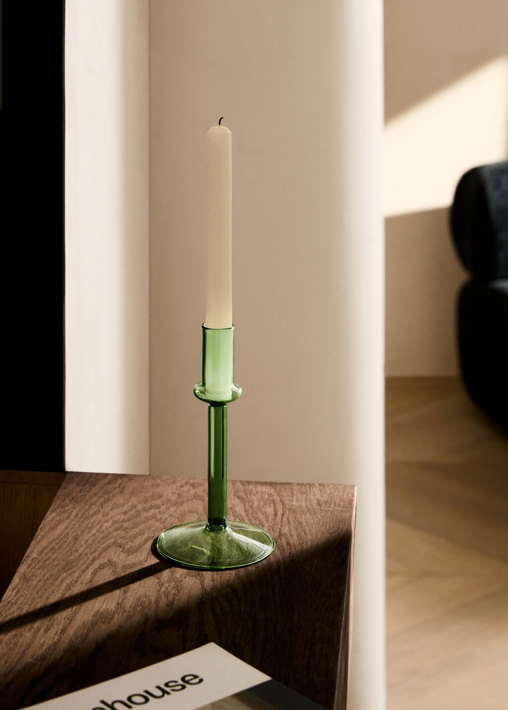 Medium borosilicate candleholder - Blue