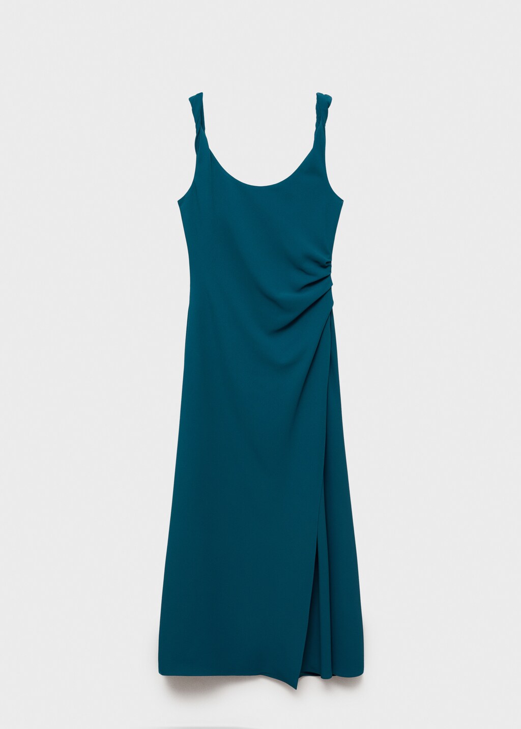 Ruched midi dress - Petrol Blue