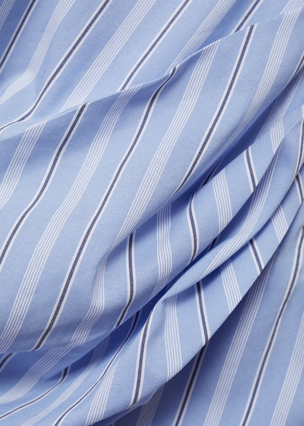 Striped draped asymmetric top - Blue