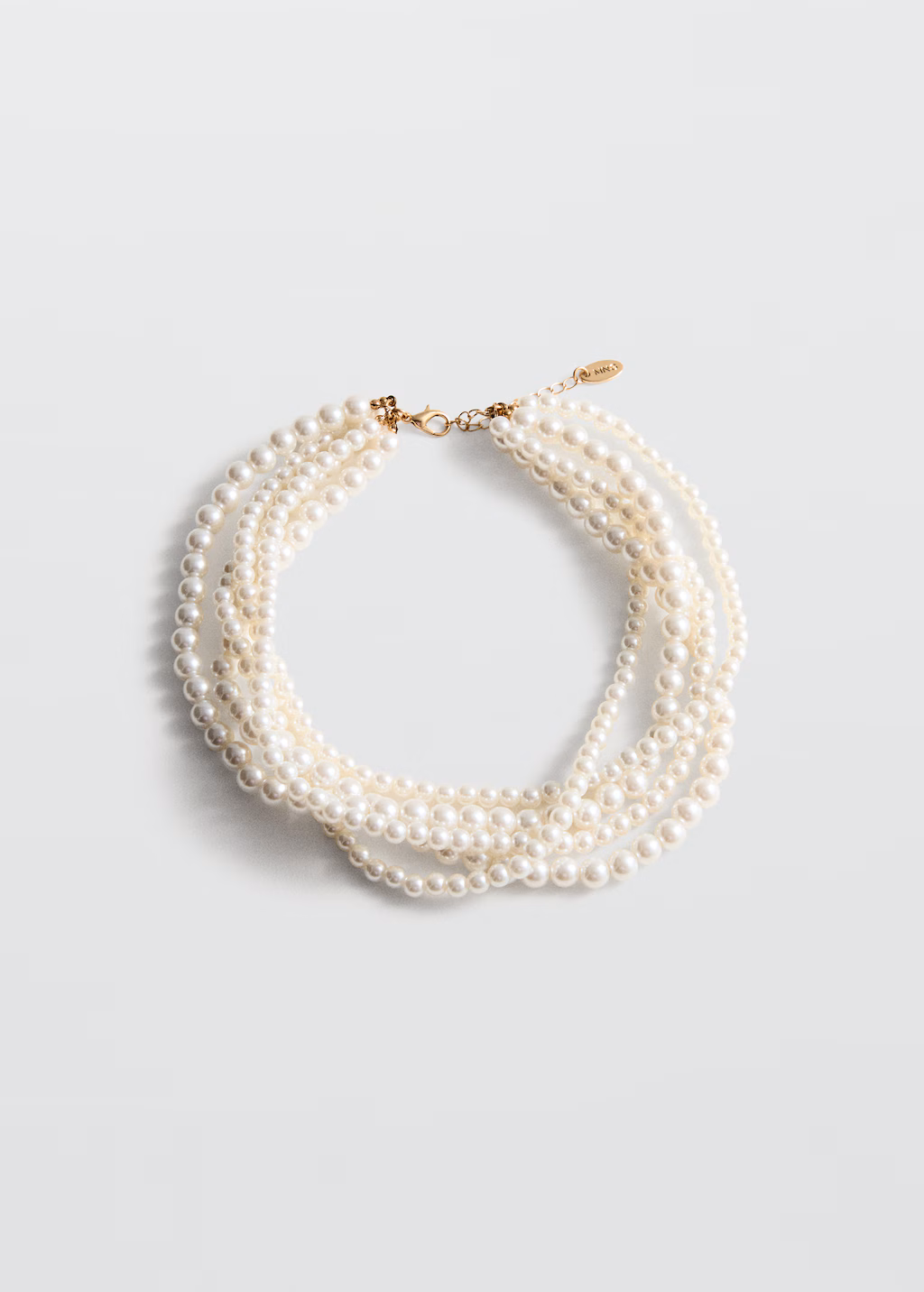 Multiple-strand pearl necklace - White