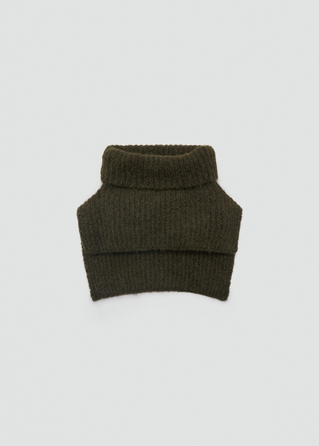 Crop turtleneck shawl - Ecru