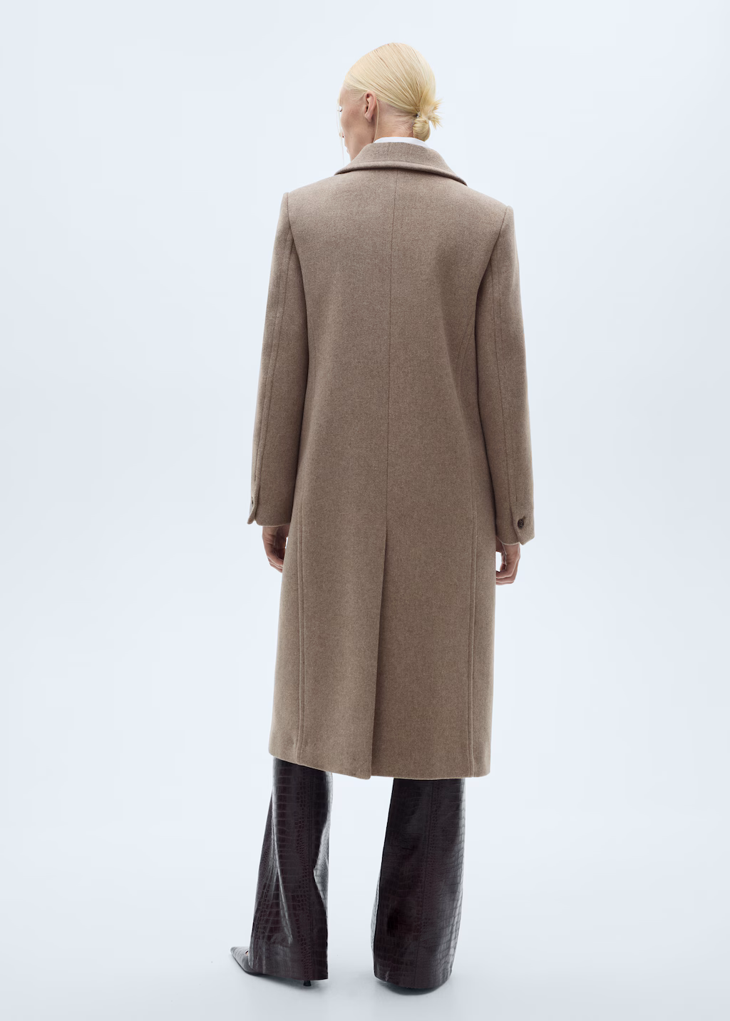 Lapels wool coat - Grey