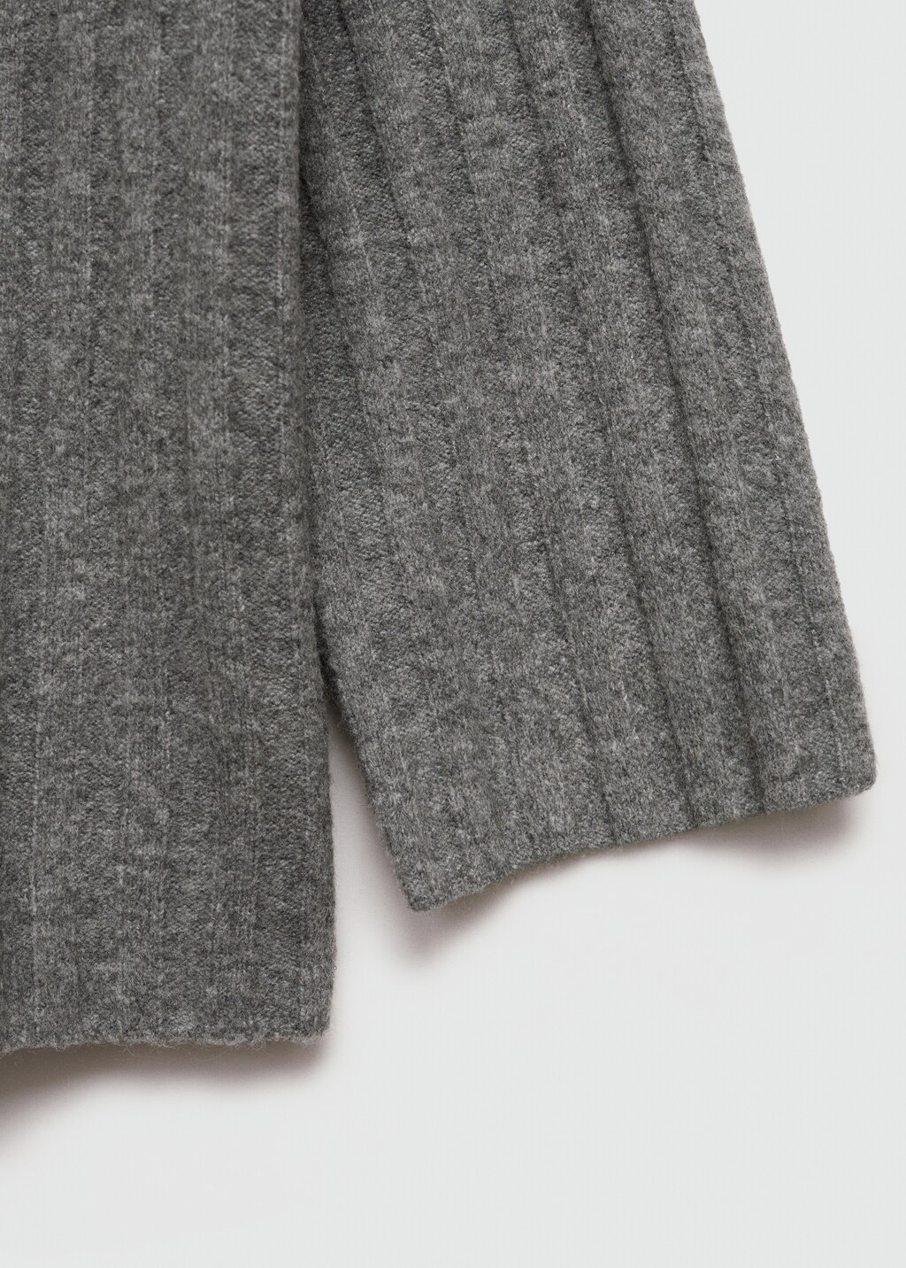 Knitted ribbed sweater - Medium Heather Grey