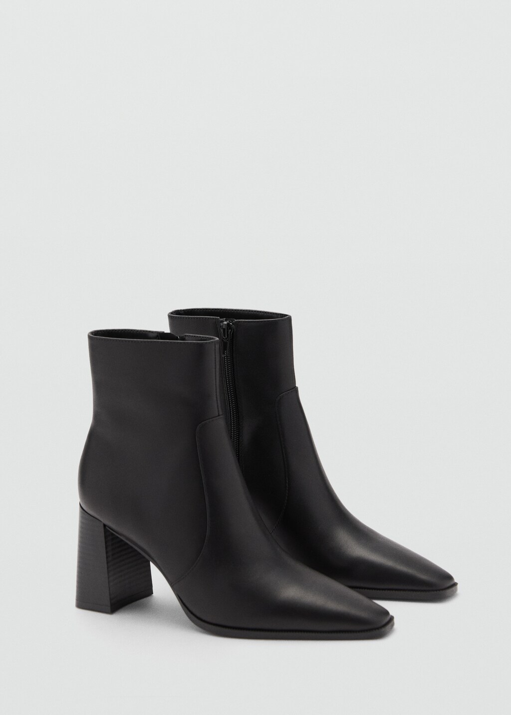 Leather heeled boots - Black