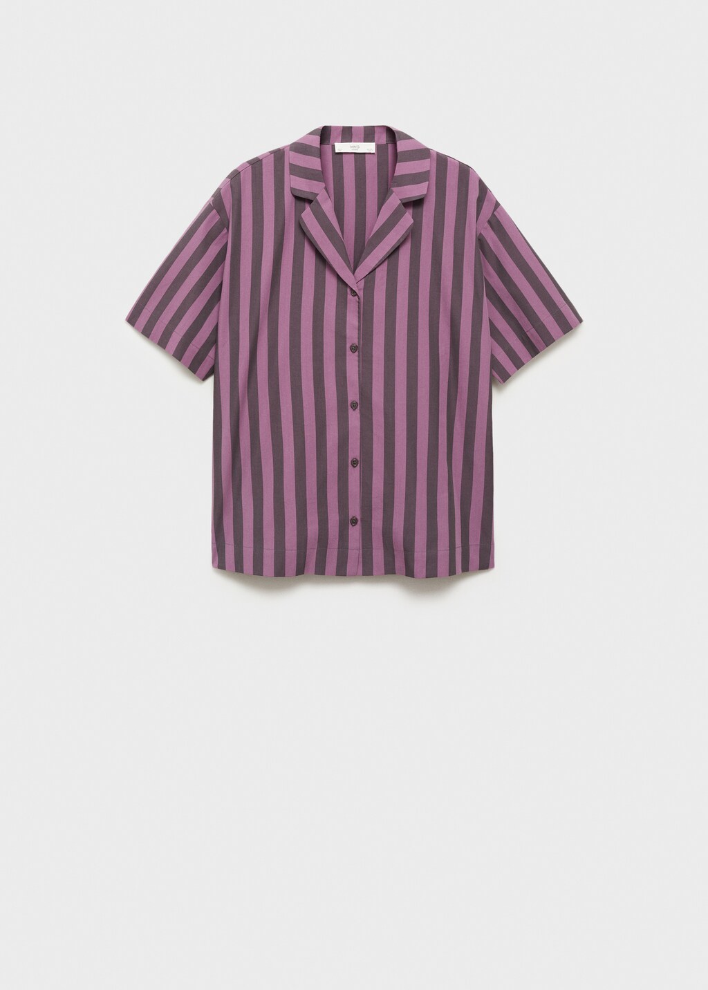 Woven two-tone striped t-shirt - Brown