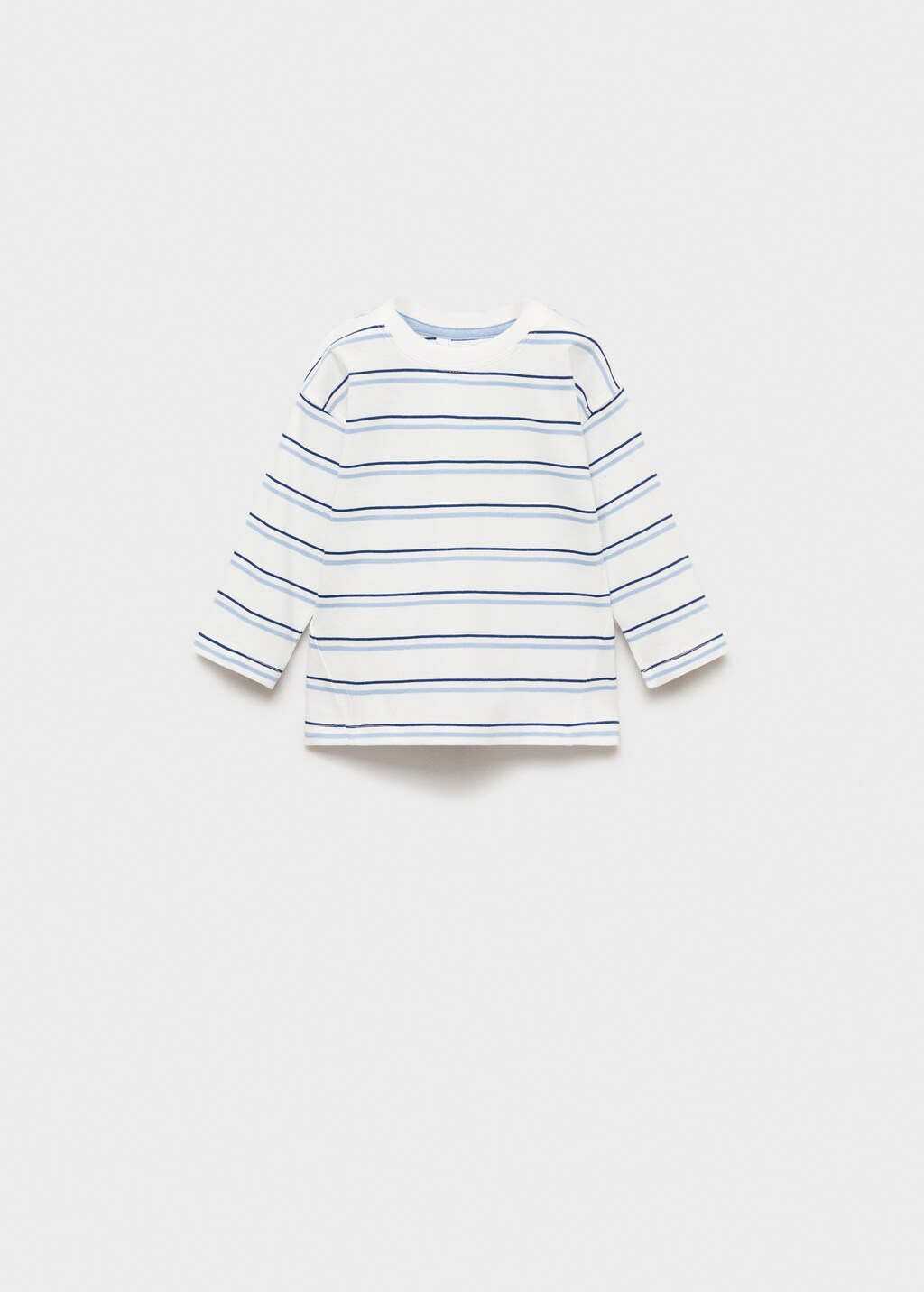 Striped cotton T-shirt - Blue